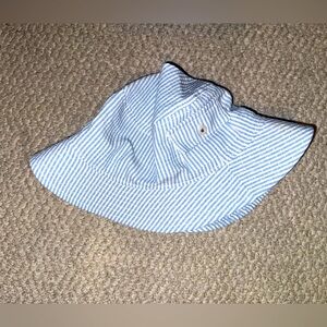 American Needle Blue and White Striped Bucket Hat